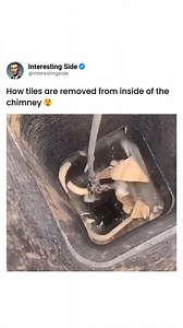 13K views · 97 reactions | A fascinating glimpse into the challenging process of chimney maintenance. The intricate work involved in removing tiles from the narrow confines of a chimney is truly impressive. Let's appreciate the skill and dedication of those who work to keep our homes safe and warm. Liked the content? Follow @interestingside ✨ | Interesting Videos | Facebook