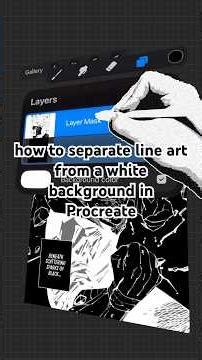 How to seaparate line art from white background in Procreate #procreatetips #aftereffects