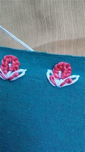 ✨ Easy Flower Embroidery for Beginners | Simple Hand Embroidery Design #embroidery