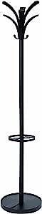 Alba Floor Coat Stand with 6 Pegs and 3 Hooks, Black