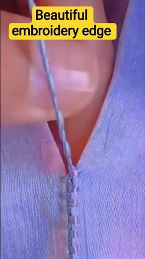 beautiful simple edge embroidery tutorial #tutorial #embroidery