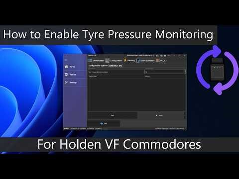 How to Enable Factory Tyre Pressure Monitoring (TPMS) on a Holden VF Commodore