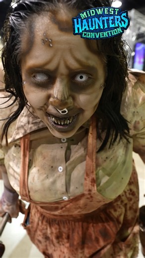 These Can't Be REAL People 😳 #halloween #costume #midwesthauntersconvention #scary