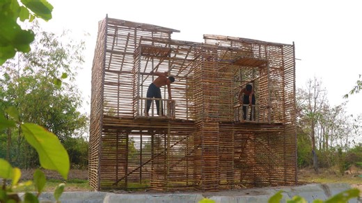 Primitive Daily Life: Started Building Two Story Mud Twin Villas In Forest By Ancient Skill [part 1]