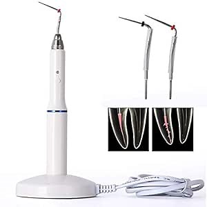 Dental Obturation Pen with Charging Base, Gutta Percha Obturation System Endo Heated Pen with 2 Tips, 110V, US Plug