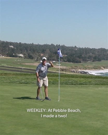 Mark a two for Boo at Pebble Beach! 👏 Vijay Singh made the call on Boo Weekley's albatross on the par-5 sixth ahead of the PURE Insurance Championship Impacting First Tee. | PGA TOUR Champions