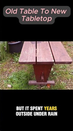 OLD TABLE TRANSFORMATION Using Only Hand Tools part 1 #diy #furniture