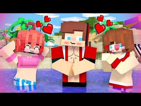 MAIZEN : jj sister Has love jj on the beach !!- Minecraft Animation JJ & Mikey