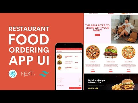 Restaurant Food Delivery App Design - React Next.js & Tailwind | Responsive Food Ordering Website
