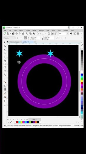 CorelDraw Tutorial - Blend Tool Trick 😲 #shorts