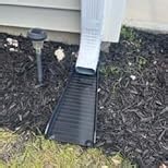 Rain-Gutter Downspout Splash Block - Gutter Downspout Extensions for Rainwater Drainage, Lader Downwards Design, 16" Fixable Downspout Extender with 8 Fixing PP Nails (4, Black)