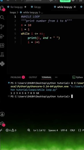 Python While Loops | Forward & Reverse Sequences print 1 to N | #pythontutorial #whileloops #howto