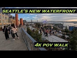 Seattle's New Waterfront | 4k Sunny Day Walk | POV Washington