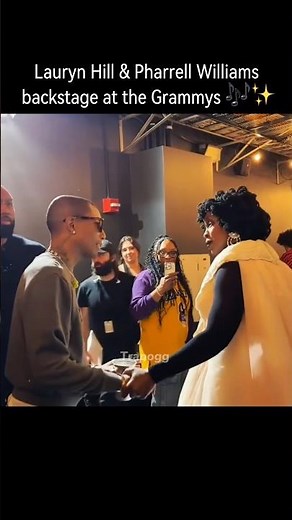 Lauryn Hill & Pharrell backstage = ICON ENERGY ✨🔥#pharrellwilliams #laurynhill #grammys #grammy2026