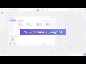 Generate tables instantly with AI Table Generator