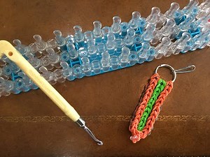 Have Fun! - Rainbow Loom Keychain Tutorial With Jackson!