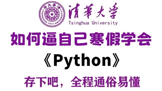 【寒假必学】清华大佬终于把Python全套教程讲完了！2025最新版，从零基础小白到Python全栈，全程通俗易懂！寒假逼自己一周学完，少走99%的弯路！