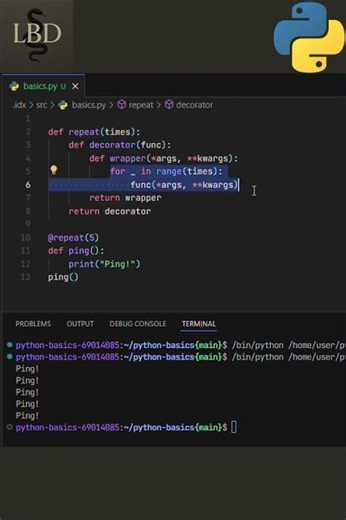 Python Basics - Parameterized Decorator