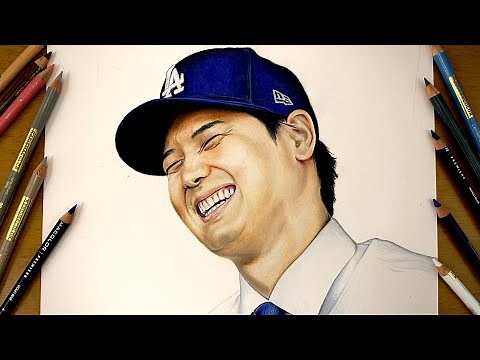 色鉛筆で大谷翔平を描く！/ Drawing Shohei Ohtani from Los Angeles Dodgers