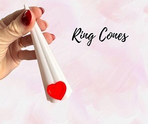 Heart Ring Cone Holder – Valentine’s Day Ring Stand, 3D Printed Jewelry Organizer - Etsy
