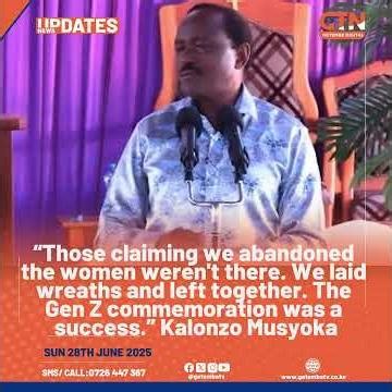 “The Gen Z commemoration was a success.” ~ Kalonzo Musyoka