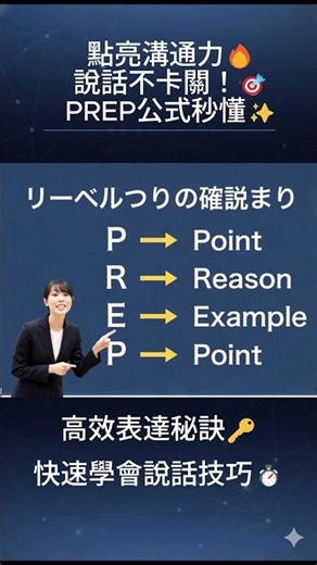 開會總被當空氣？套用PREP公式，不再被忽略！#shots #PREP #說話技巧