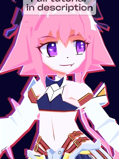 How I made low poly Astolfo!⭐🐰⭐ full tutorial on my YT channel