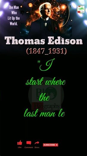 Thomas Edison: The Man Who Lit Up the World.‪@PeopleProfiles‬