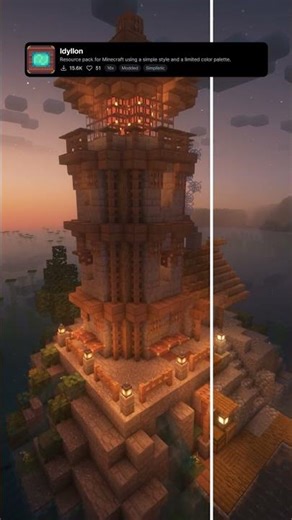 Best Minecraft Simple Style Resource Pack: Idyllon #minecraft #shorts #mc