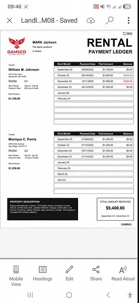 Rental Ledger Spreadsheet | Property Management, Tenant Payment Tracker (excel, Google Sheets) (digital Download) - Etsy