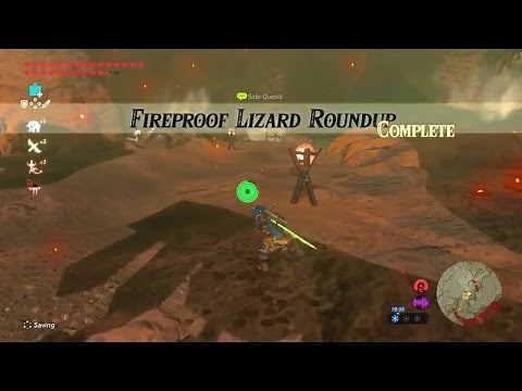 Zelda: Breath of the Wild | Fireproof Lizard Roundup Side Quest - Eldin Tower Region