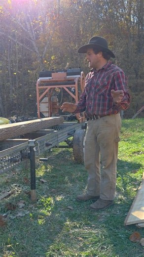 Cutting logs #sawmill #logging #homesteading #lumber | Eli Miller