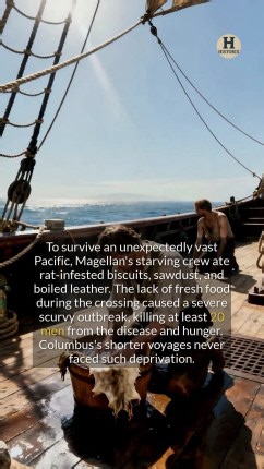 Magellans starving crew ate boiled leather and sawdust to cross the vast Pacific, but was it worth it? #history #survival #didyouknow | Historix