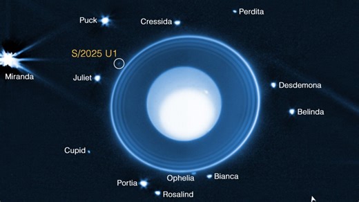 New moon discovered orbiting Uranus is so small, you could walk it in two hours