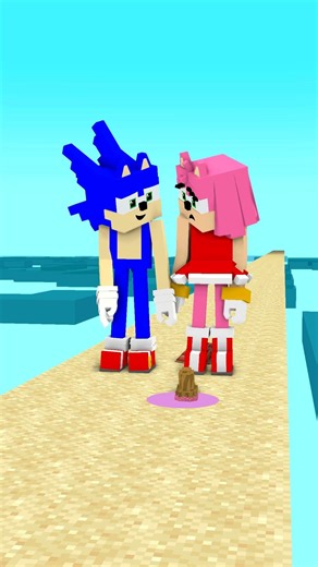 SONIC Stacks ICE Balls for AMY in Level 7 ICE CREAM RUN CHALLENGE #shorts