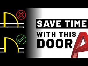 Autocad Dynamic Block Door, Visibility, Stretch, Move Parameters, Actions (1/2)