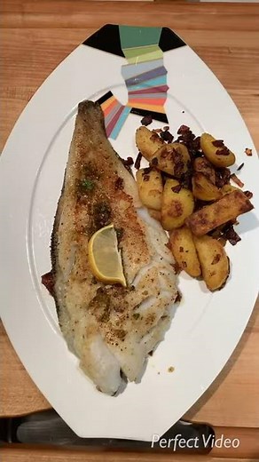 Heilbutt mit Bratkartoffeln