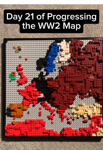 WW2 Map Building with LEGO: Day 21 Progress