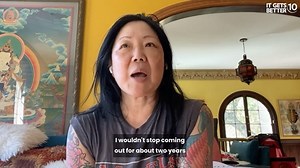 81K views · 807 reactions |  New #10yearsbetter video alert! @Margaret_Cho reflects on the It Gets Better video she made 10 years ago, and talks coming out, bi and AAPI representation...and growing up in her parents' gay bookstore in San Francisco!  Use the link in our bio to watch the whole thing now. | It Gets Better | Facebook