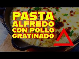 como hacer pasta alfredo con pollo gratinado? 🤤deliciosa receta🤤
