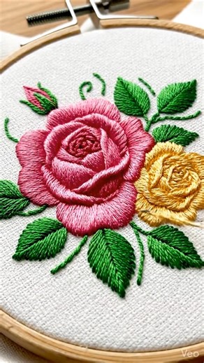 Satisfying Neck Embroidery Design for Beginners #shorts