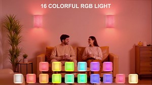 OCATO Battery Operated Wall Sconce: Wireless Wall Sconces Set of Two Magnetic Lamp Rechargeable Lights Dimmable with 16 RGB Colors Fabric Linen Shade with Remote Walls Decor for Bedroom Living Room