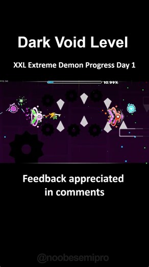 dark void geometry dash extreme demon XXL level #gd #geometrydash #gdcreator #gdlayout #creative