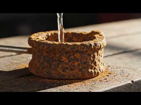 Extreme Rust Removal on Old Metal Ring — Satisfying Deep Cleaning Restoration