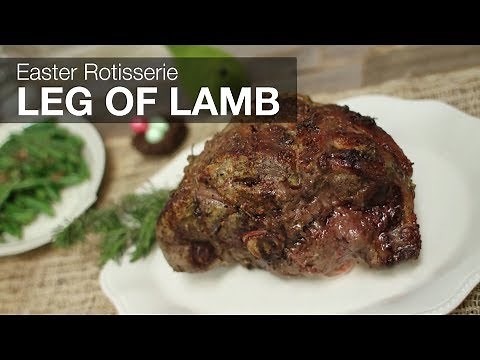Ronco Recipes - Garlic-Studded Easter Rotisserie Leg Of Lamb