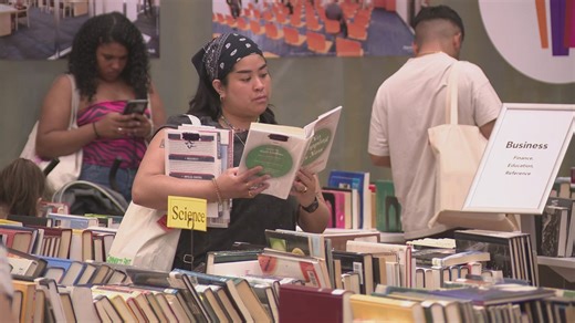 Hundreds of people headed to Central Library in San Antonio for spring break book sale