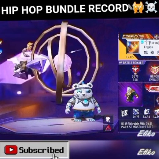 Hip Hop Lobby Record|🙀🚀|#shortsfeed #trend #freefireshorts