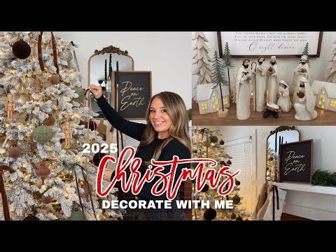 NEW 2025 CHRISTMAS DECORATE WITH ME // DECORATING FOR CHRISTMAS // COZY NEUTRAL CHRISTMAS DECOR