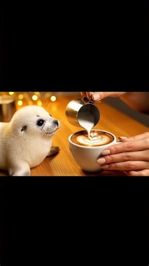 アザラシとラテアートAI ASMR-3日目-