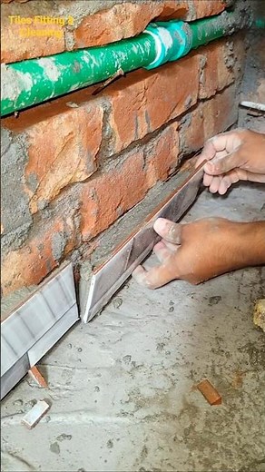 How do you start the work of installing tiles on the lower part of the bathroom wall?#walltiles